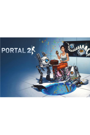 portal 2 game 70 cm x 100 Dev Kuşe Poster (silindir kolili kargo ile)