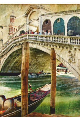 Venedikte gezinti 30 x 45 cm kuşe poster silindir kutulu kargo