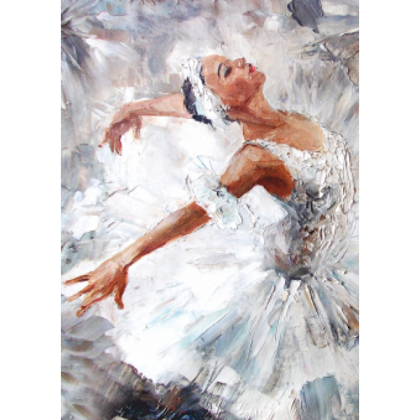 Beyaz elbiseli dansçı kız 30 x 45 cm kuşe poster silindir kutulu kargo