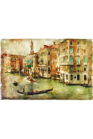 Venedik ve gondollar 30 x 45 cm kuşe poster silindir kutulu kargo