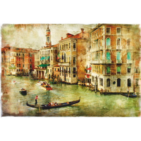 Venedik ve gondollar 30 x 45 cm kuşe poster silindir kutulu kargo