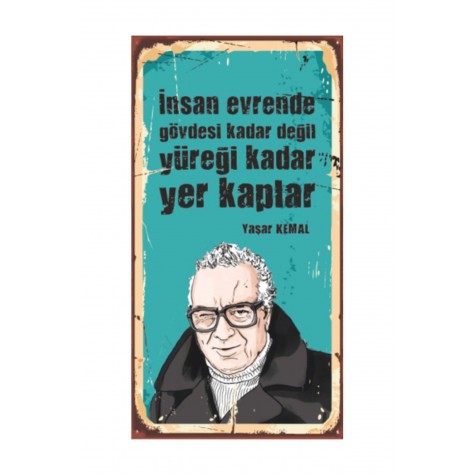 Yaşar Kemal Ahşap Edebiyat Posterleri