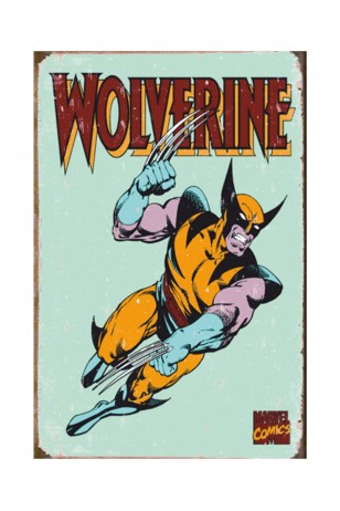 Wolverine Marvel Retro Vintage Ahşap Poster