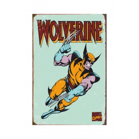 Wolverine Marvel Retro Vintage Ahşap Poster