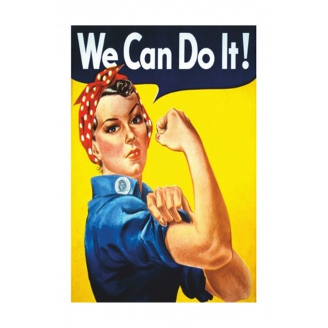 We Can Do It  Retro Vintage Ahşap Poster