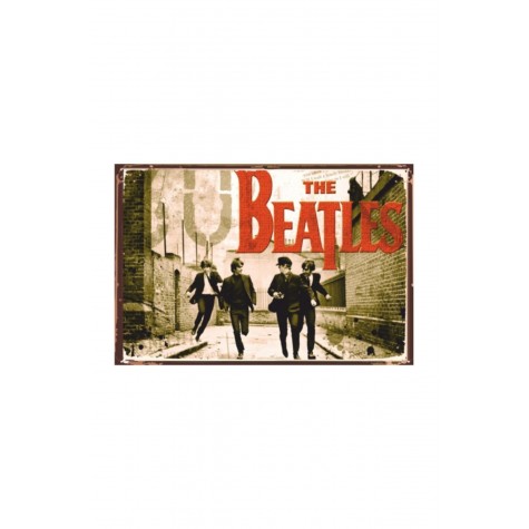 The Beatles Retro Vintage Ahşap Poster