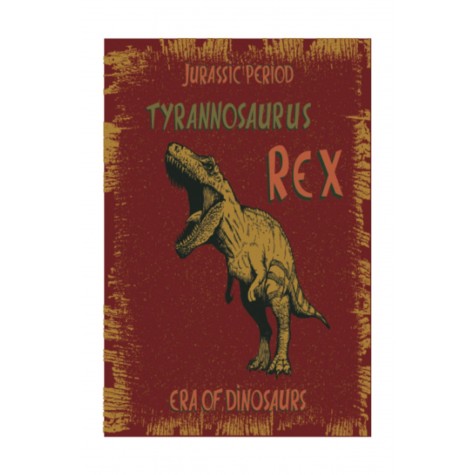 T Rex Dinozor Retro Vintage Ahşap Poster