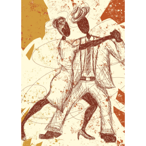 tango yapan çift 30 x 45 cm kuşe poster silindir kutulu kargo