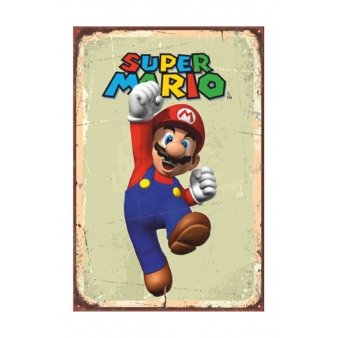 Super Mario Retro Vintage Ahşap Poster