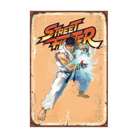 Street Fighter Retro Vintage Ahşap Poster