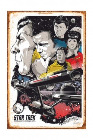 Star Trek Sinema Retro Vintage Ahşap Poster