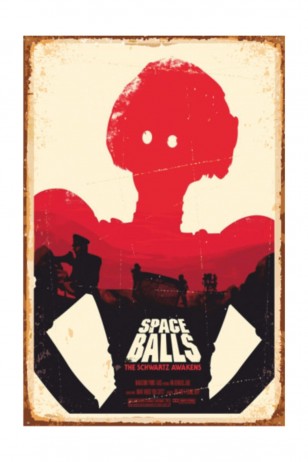 Space Balls Sinema Retro Vintage Ahşap Poster