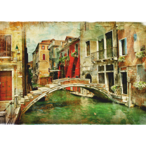 Venedikte bir köprü 30 x 45 cm kuşe poster silindir kutulu kargo