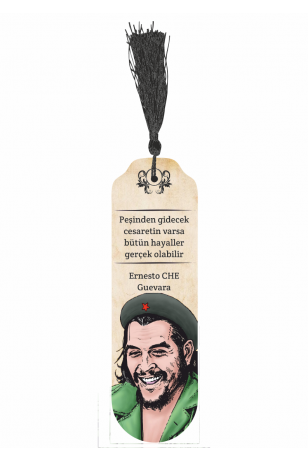 Ernesto Che Guevara püsküllü ahşap ayraç
