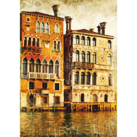 Venedik evleri 30 x 45 cm kuşe poster silindir kutulu kargo