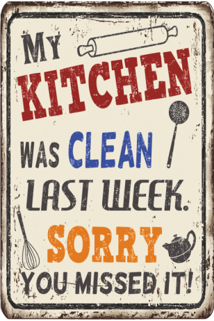 Temiz mutfak, Mutfak posterleri- 9 retro ahşap poster