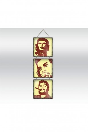 Ernesto Che Guevara Üçlü Ahşap Poster