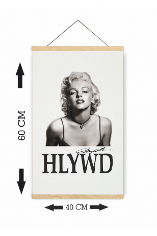 Marilyn Monroe ahşap askılı kanvas poster