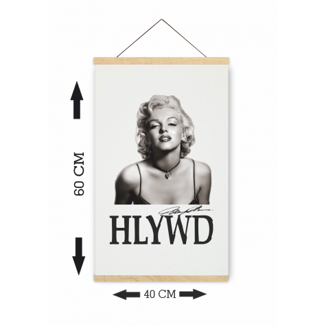 Marilyn Monroe ahşap askılı kanvas poster
