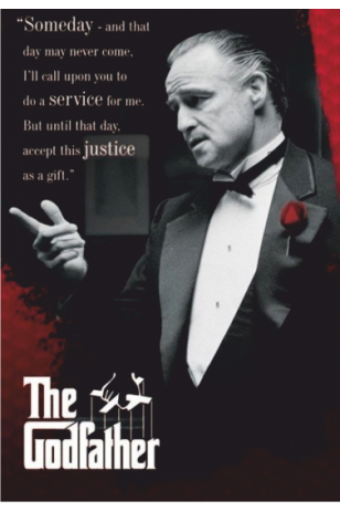 The Godfather Baba Sinema 70 cm x 100 Dev Kuşe Poster (silindir kolili kargo ile)