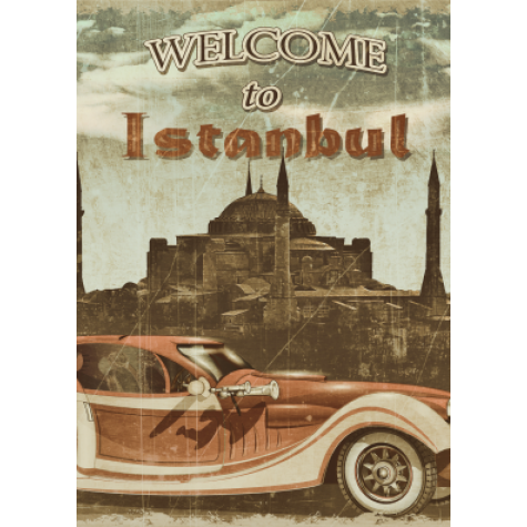 Welcome to İstanbul 30 x 45 cm kuşe poster silindir kutulu kargo
