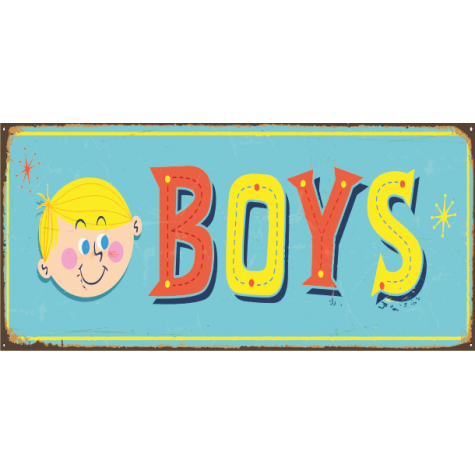 erkek çocuk odası kapısı tabelası (10 CM X 20 CM) mini retro ahşap poster