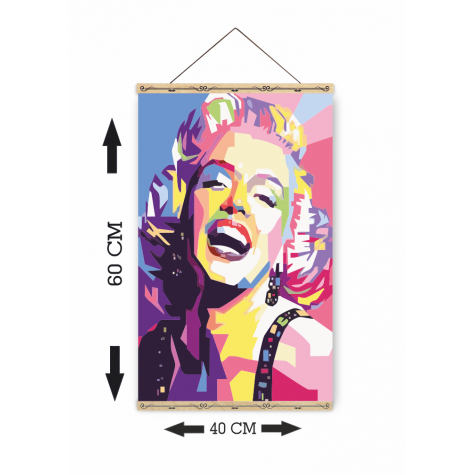 marilyn monroe pop art ahşap askılı kanvas poster