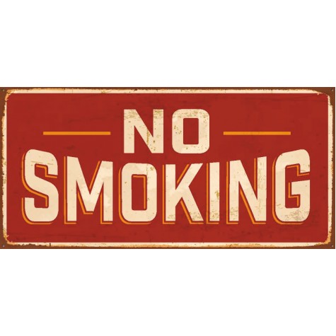 No Smoking (10 CM X 20 CM) mini retro ahşap poster