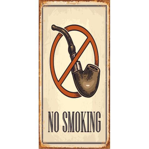 no smoking sigara içilmez (10 CM X 20 CM) mini retro ahşap poster