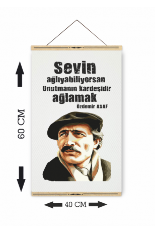 Özdemir Asaf ahşap askılı kanvas poster