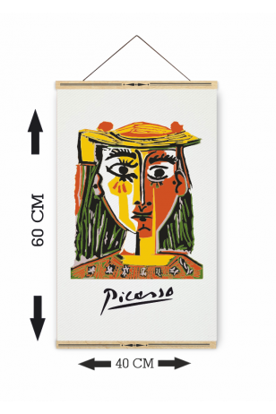 picasso kadın portre ahşap akılı kanvas poster