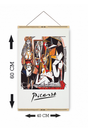 picasso kadınlar ahşap askılı kanvas poster