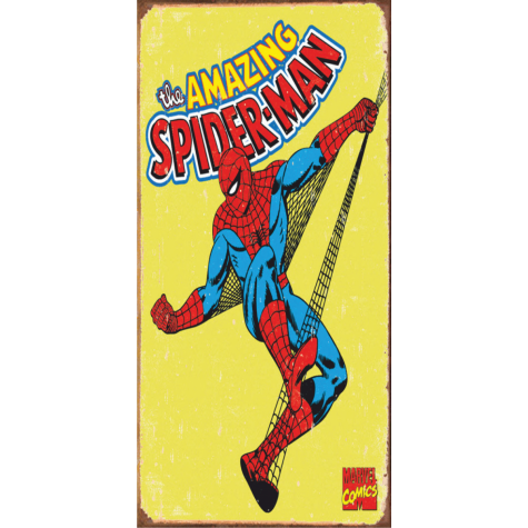 spiderman marvel (10 CM X 20 CM) retro mini ahşap poster