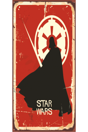 star wars (10 CM X 20 CM) mini retro ahşap poster
