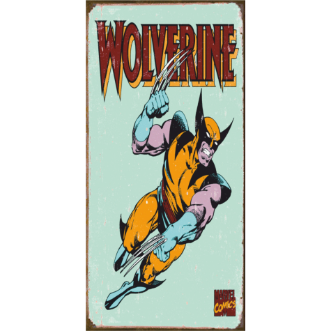 Wolverine marvel (10 CM X 20 CM) mini retro ahşap poster