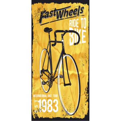 yarış bisikleti (10 CM X 20 CM) mini retro ahşap poster